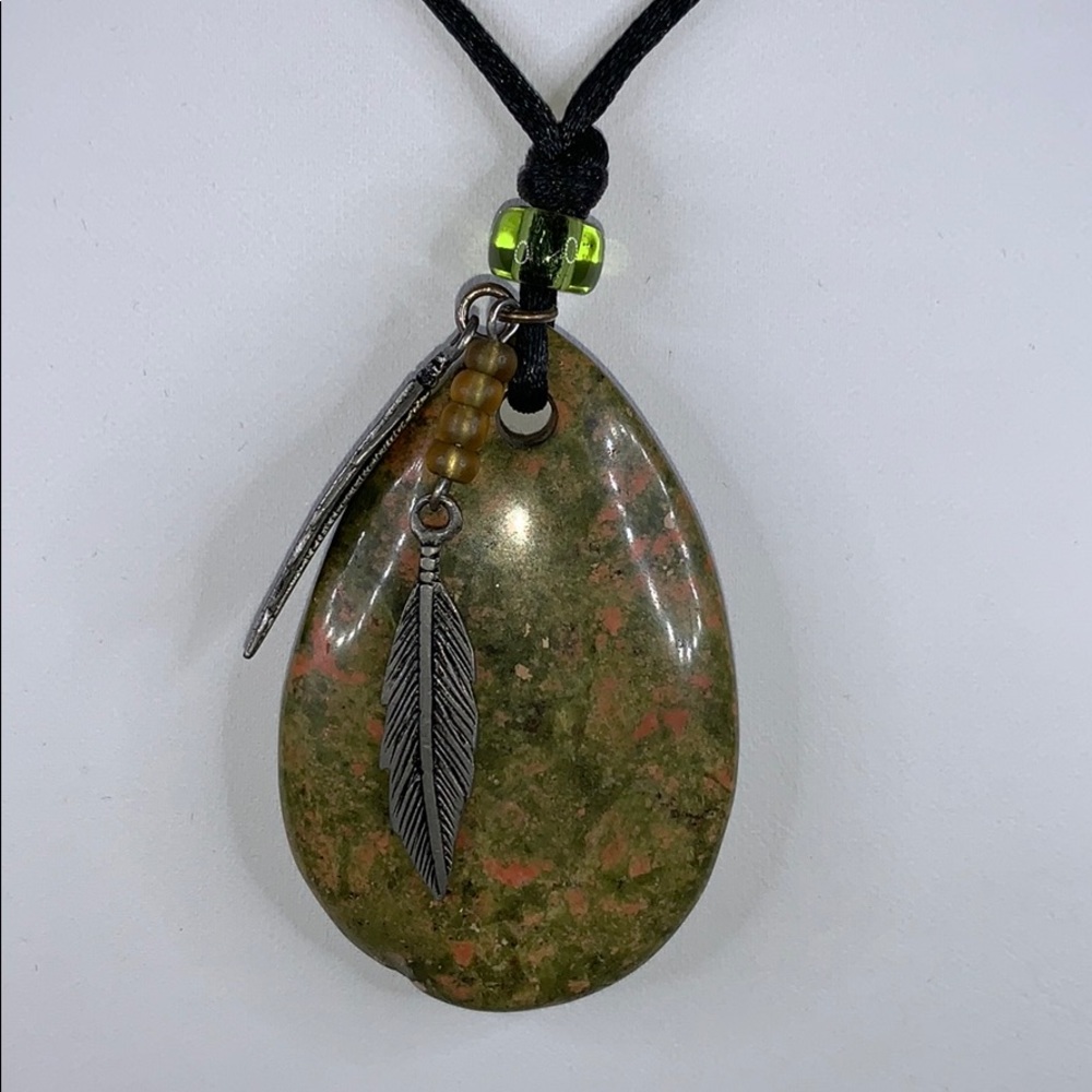 Unakite pendant necklace